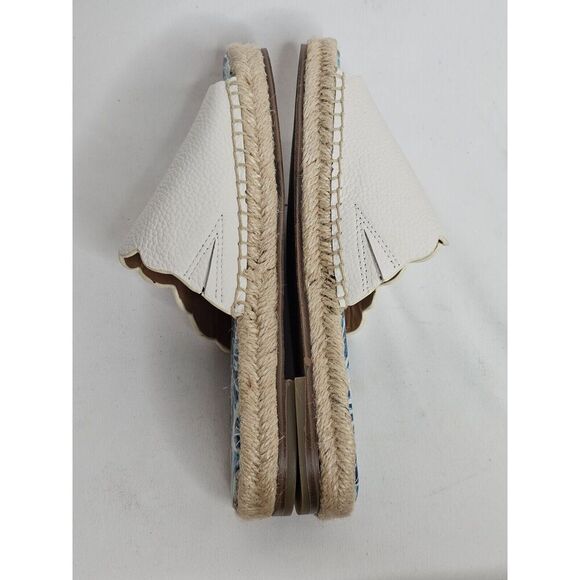 J. McLaughlin Aries White Leather Scalloped Sandals Size 6 - Picture 5 of 7